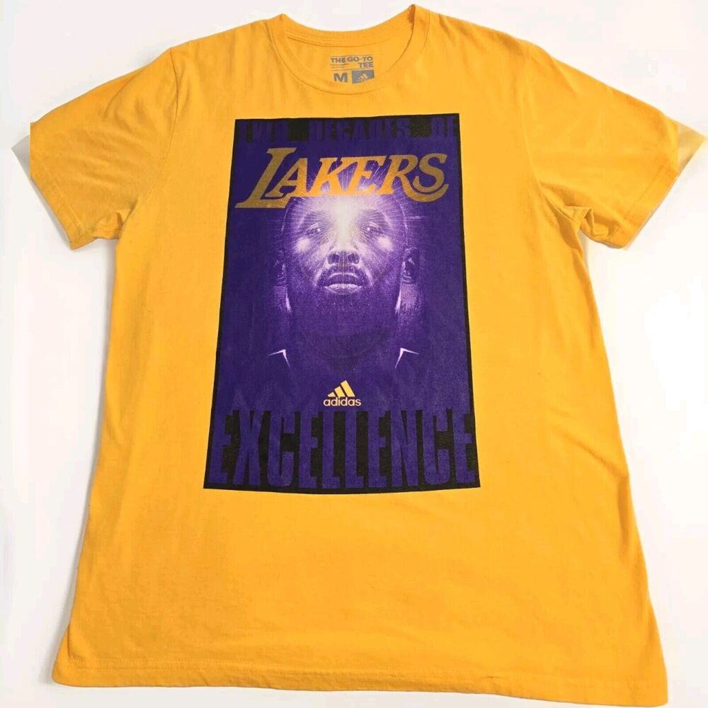 Adidas Los Angeles Lakers Kobe Bryant Two Decades of Excellence T-Shirt Sz Med